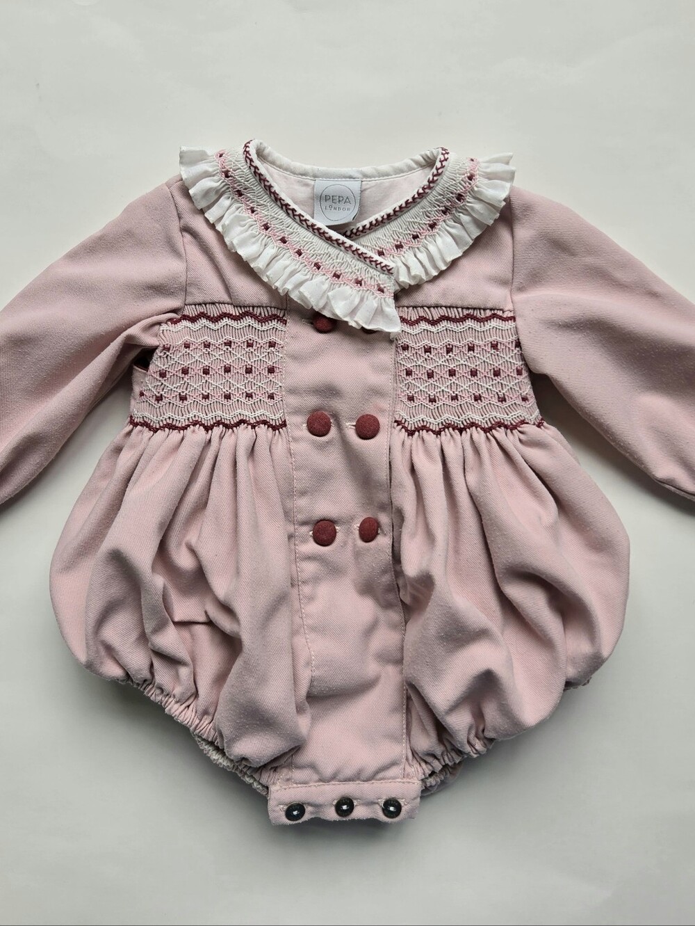 Pepa London Smocked Ruffle Romper